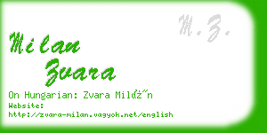 milan zvara business card